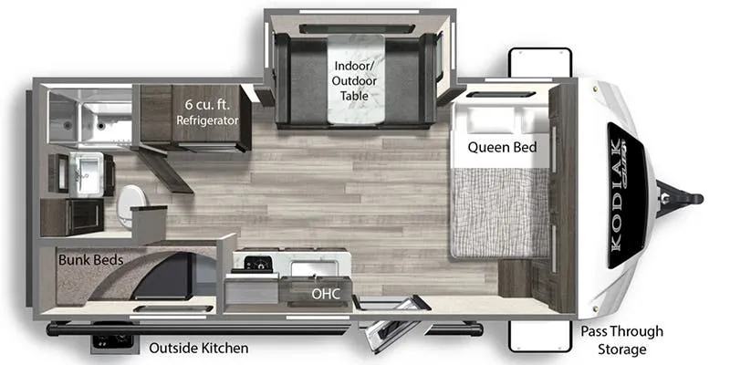 2023 Dutchmen Kodiak 196BH - Floor plan