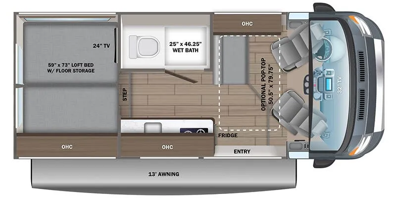 Jayco Swift 20Y floor plan