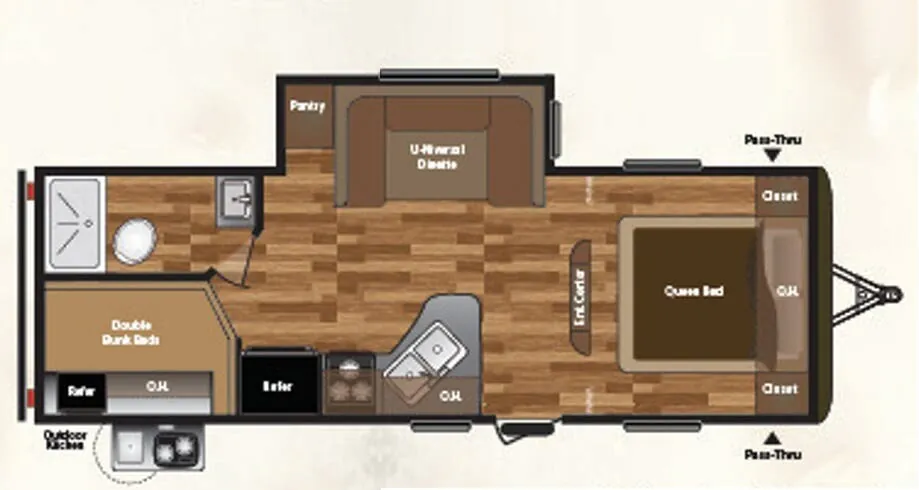Keystone Hideout 24BHSWE floor plan