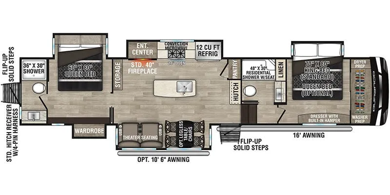 K-Z Durango D349DBF floor plan