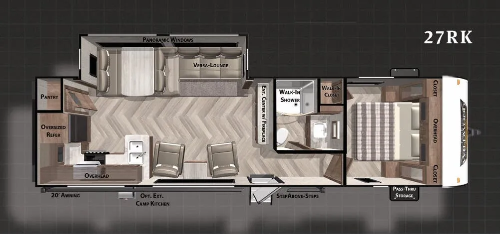 Forest River Wildwood 27RK floor plan