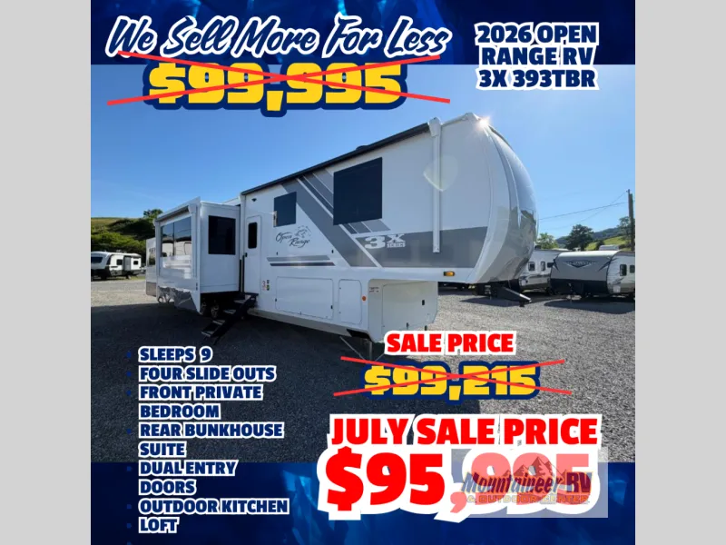 2026 Open Range RV 3X 393TBR - Main photo