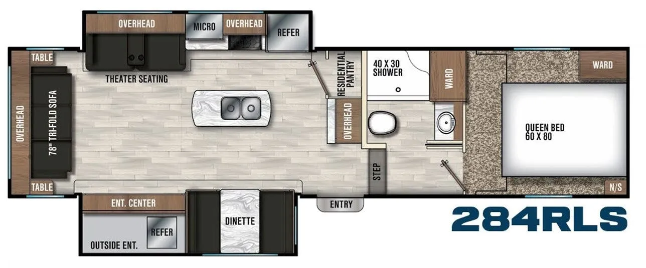 2021 Coachmen Chaparral Lite 284RLS - Floor plan