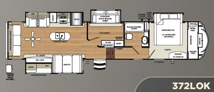 2018 Forest River Sierra 372LOK — Floor plan