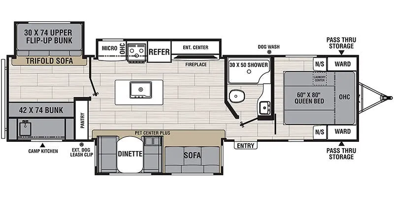 2023 Coachmen Northern Spirit Ultra Lite 3379BH - Floor plan