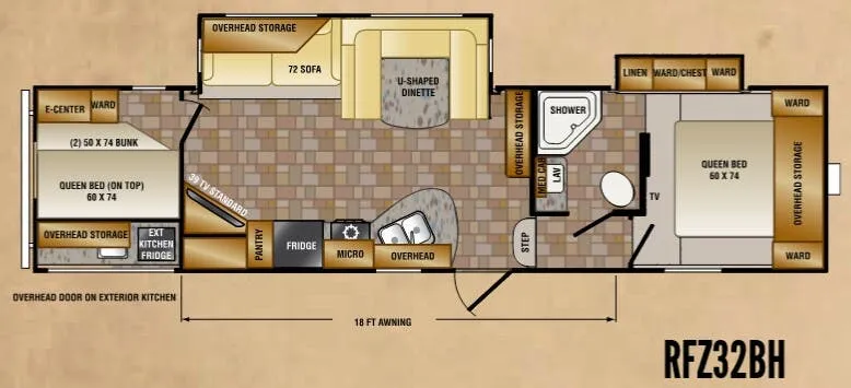 CrossRoads Rezerve RFZ32BH floor plan