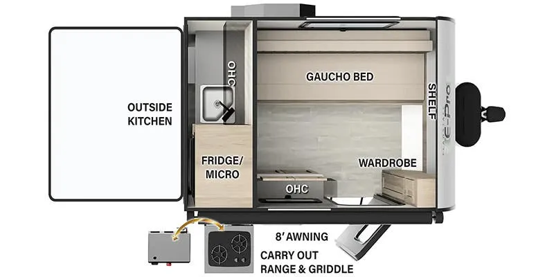 Forest River Rockwood Geo Pro G12S floor plan