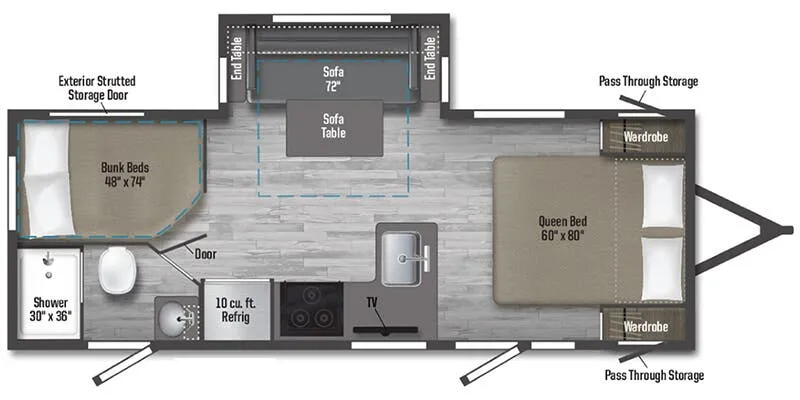 Winnebago Minnie 2326BH floor plan