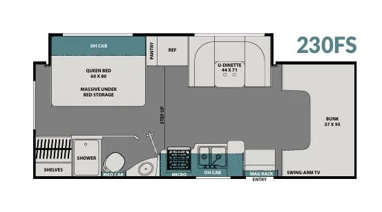Coachmen Leprechaun 230FS floor plan