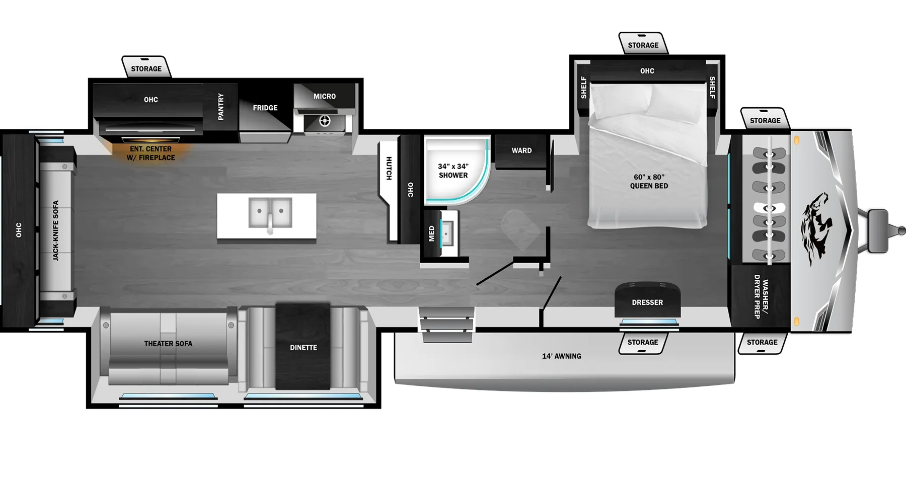 2027 Open Range RV Open Range Colt 33RLT - Floor plan