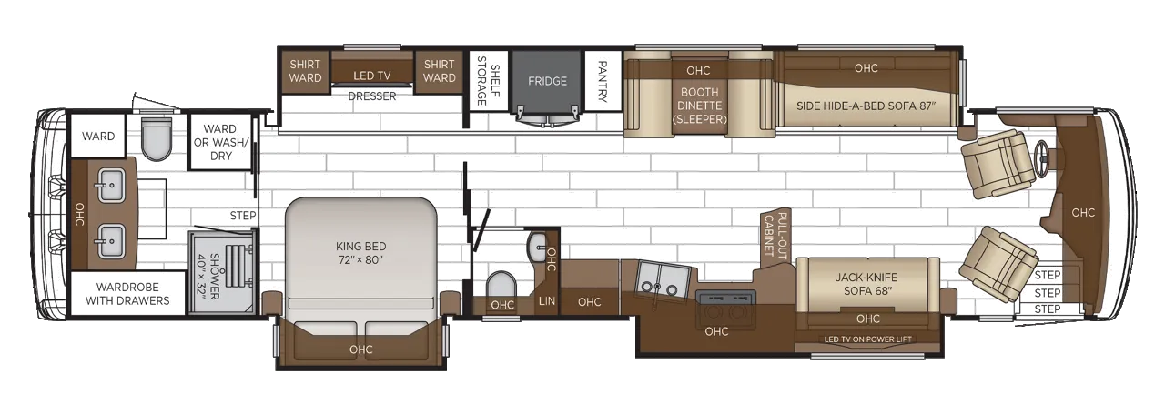 Newmar Dutch Star 4325 floor plan