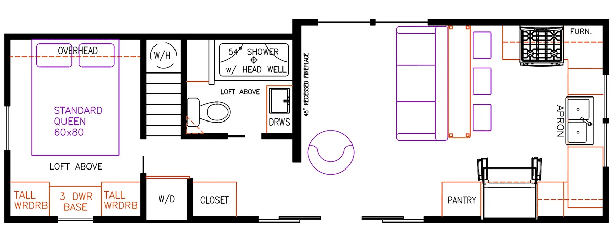 Elevation Park Model Company 7 Series 7-115 floor plan