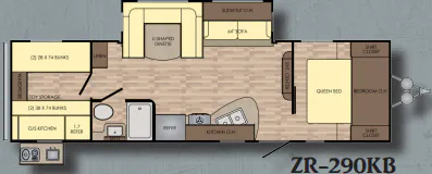 CrossRoads Z-1 ZR-290KB floor plan