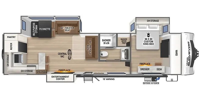 2024 Forest River Grand Surveyor 301RKBS - Floor plan