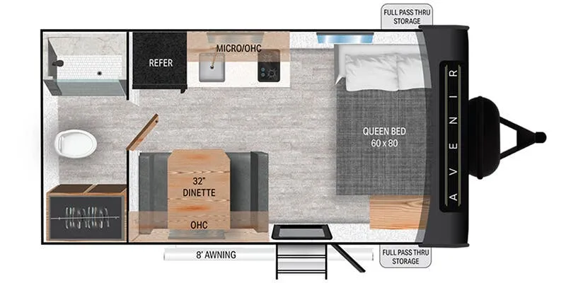 Cruiser RV Avenir A-17RB floor plan