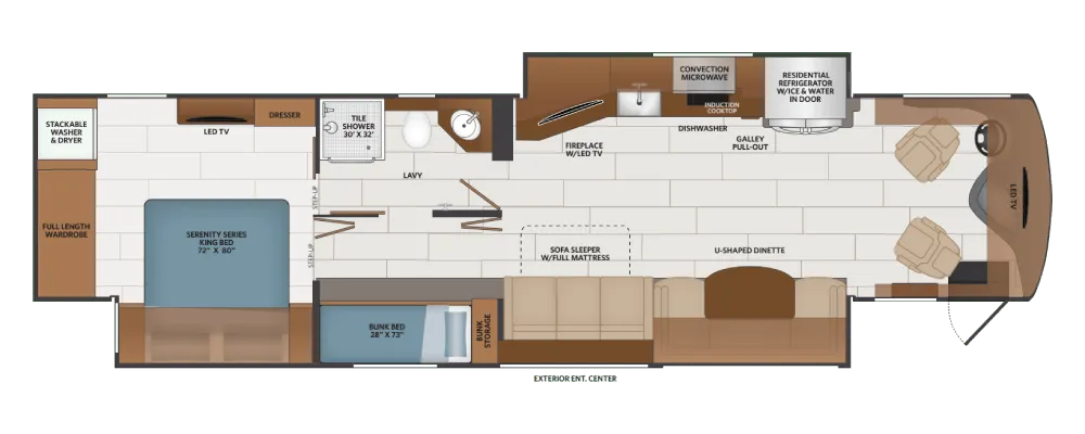 Fleetwood Discovery LXE 40G floor plan