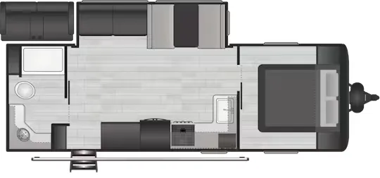 2023 Keystone Hideout 24RBS floor plan