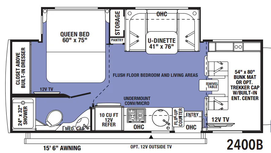 Forest River Sunseeker MBS 2400B floor plan