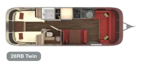 Airstream International Serenity 28RB TWIN floor plan