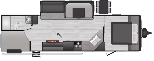 Keystone Hideout 29DFS floor plan
