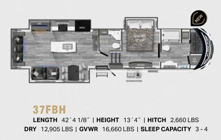 Heartland ElkRidge 37FBH floor plan