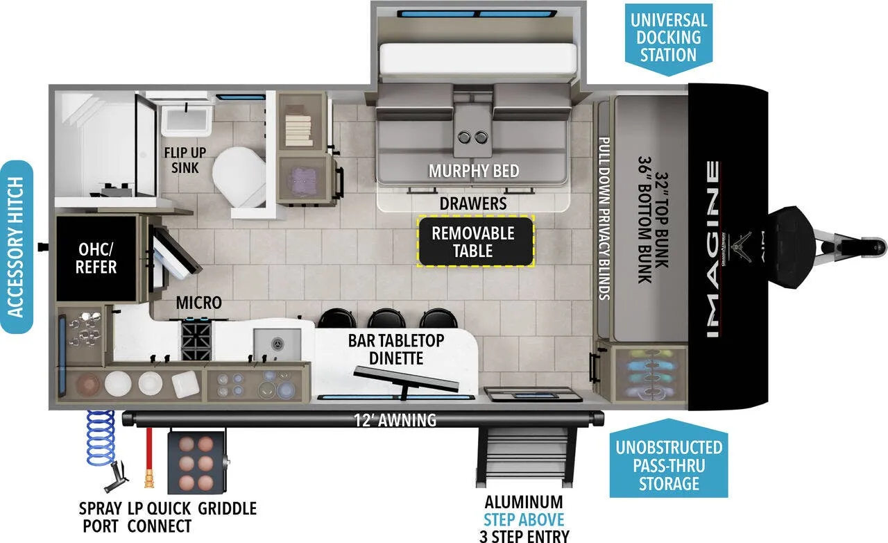 Grand Design Imagine AIM 16BL floor plan