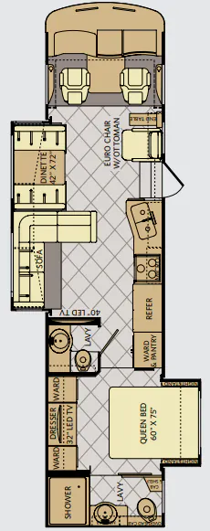 Fleetwood Southwind 36L floor plan