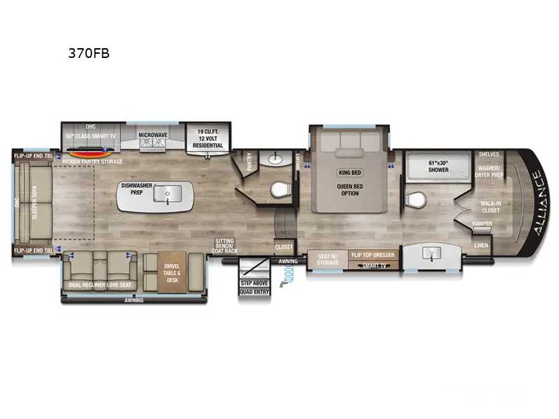 2025 Alliance RV Paradigm 370FB - Photo 3