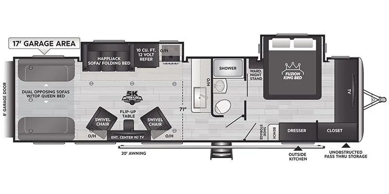 Keystone Fuzion Impact 32V floor plan