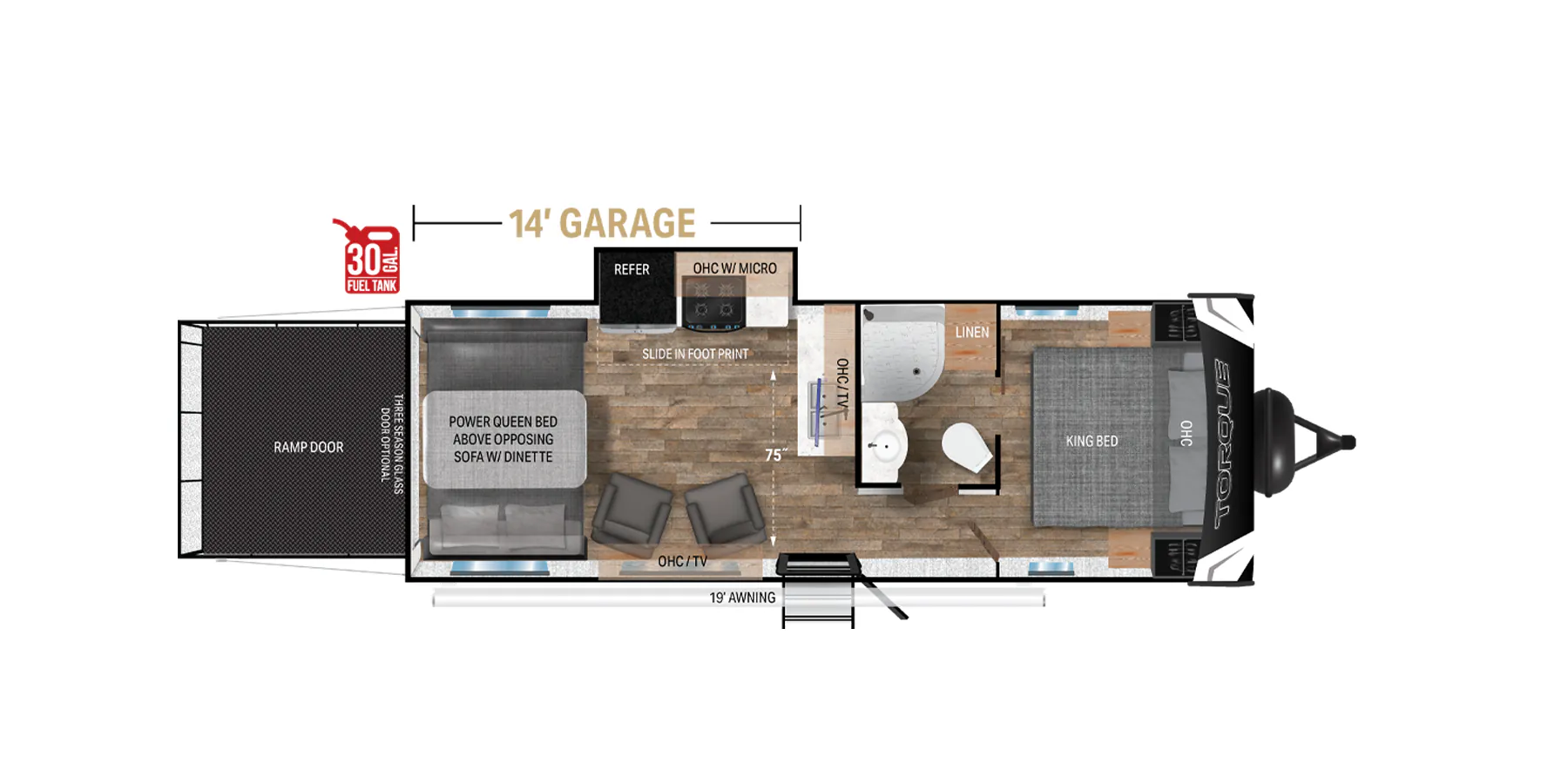 Heartland Torque T264 floor plan