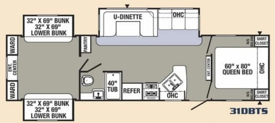 Palomino Puma 31DBTS floor plan