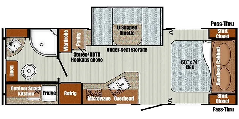 Gulf Stream Vista Cruiser 23FBS floor plan