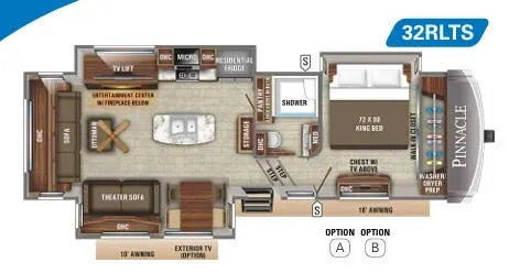Jayco Pinnacle 32RLTS floor plan