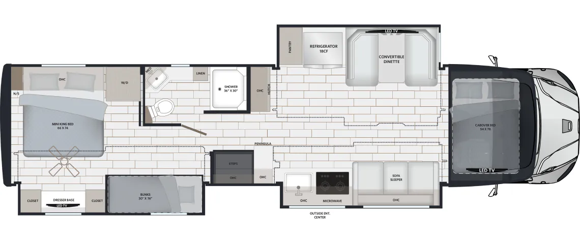 Renegade RV Verona LE 40LBH floor plan