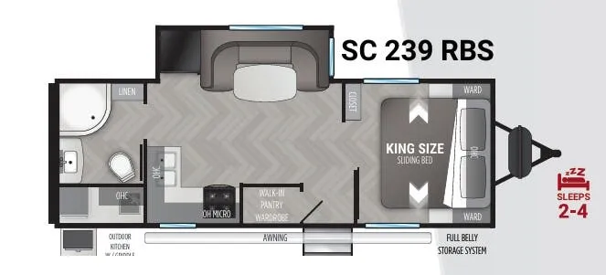 2021 Cruiser RV Shadow Cruiser 239RBS - Floor plan