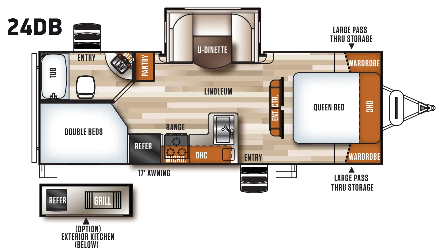 Forest River Vibe 24DB floor plan