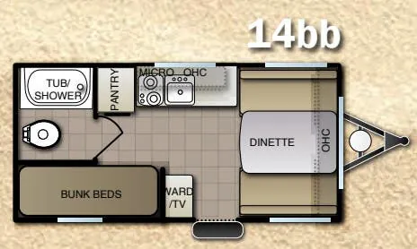 Pacific Coachworks Econ E14BB floor plan