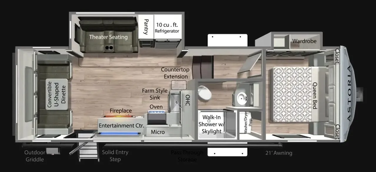 2026 Dutchmen Astoria 250RD - Floor plan