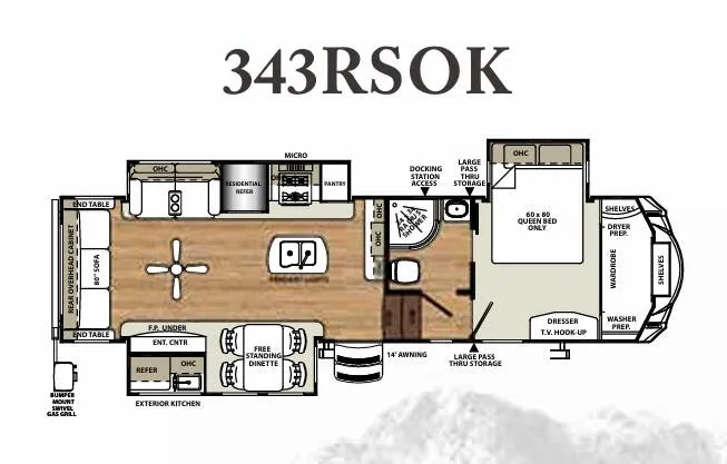 Forest River Sierra 343RSOK floor plan