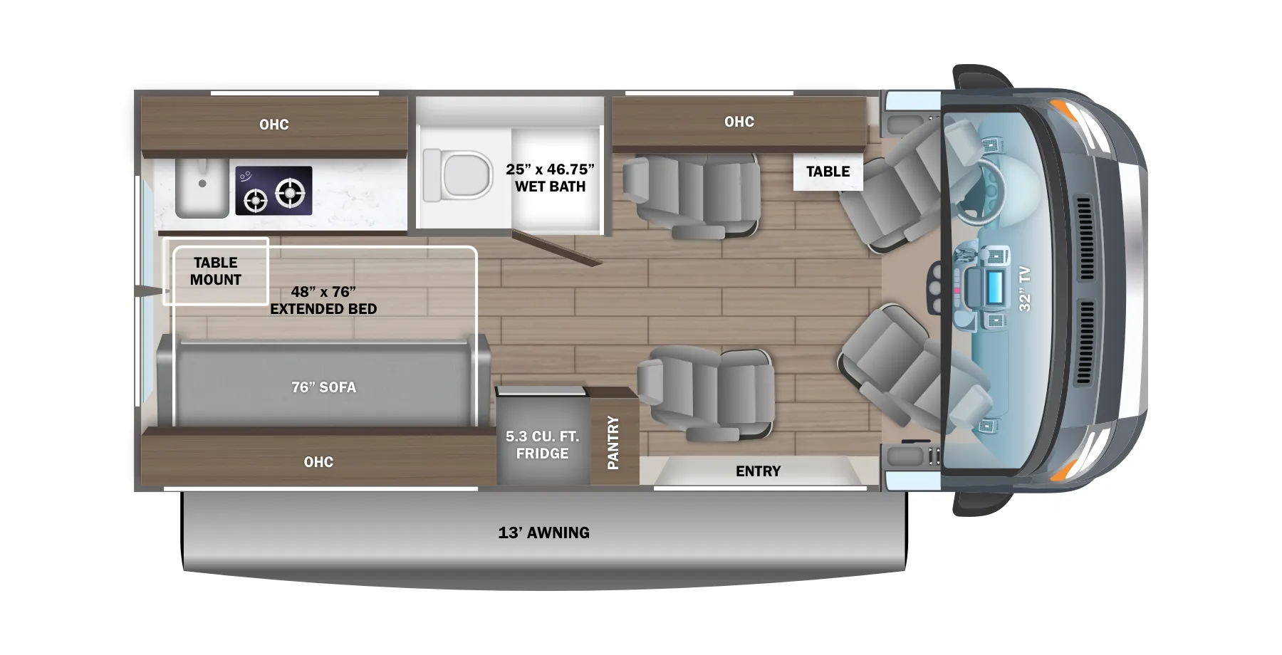 Jayco Swift 20A floor plan