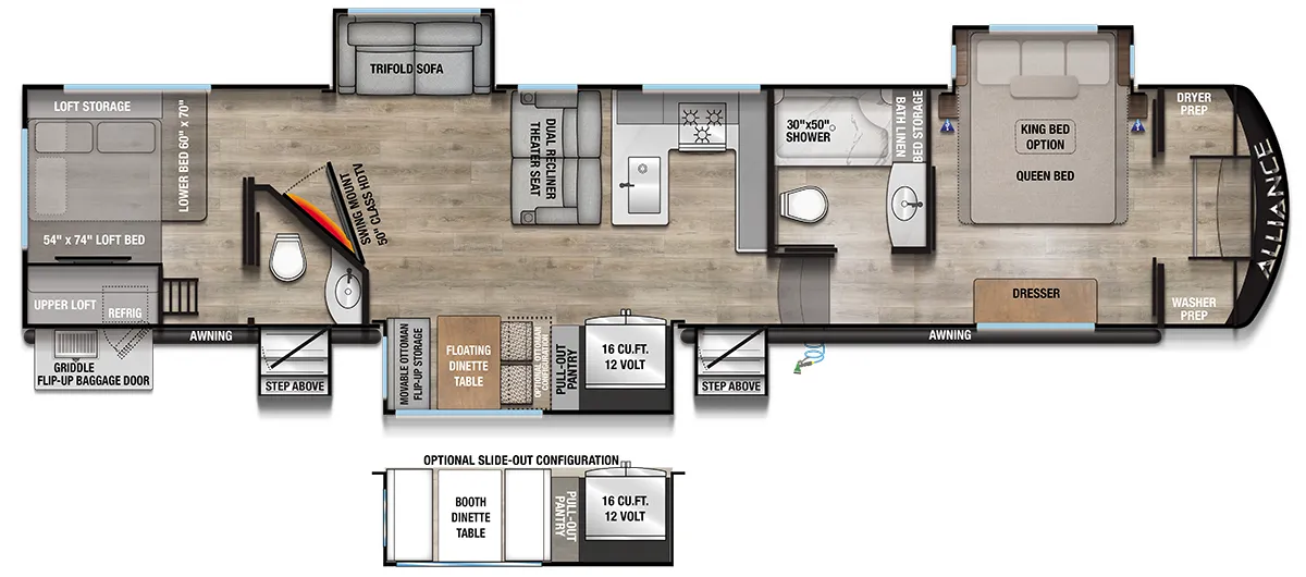 2025 Alliance RV Avenue 38DBL - Floor plan
