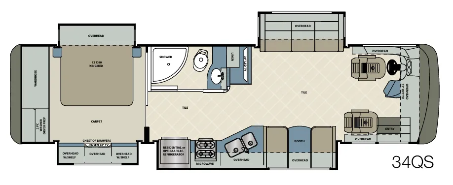 Forest River Berkshire 34QS floor plan
