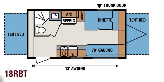 K-Z Sportsmen Classic 18RBT floor plan