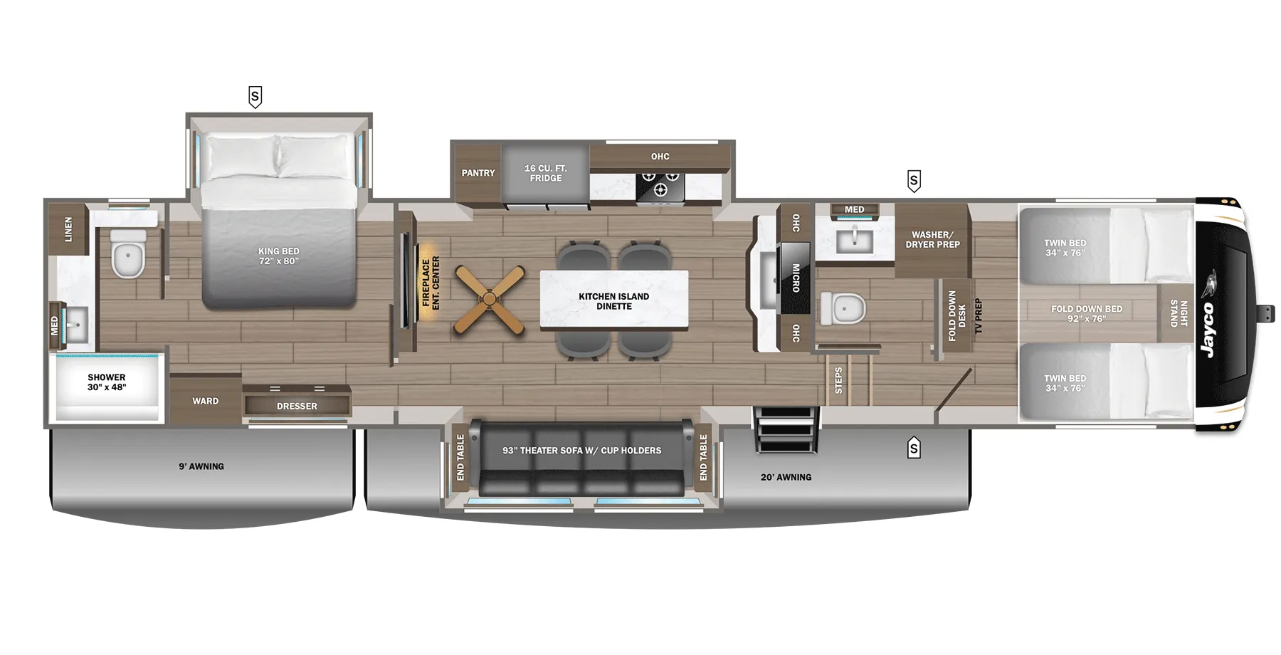 2026 Jayco Eagle 367TBTS - Floor plan