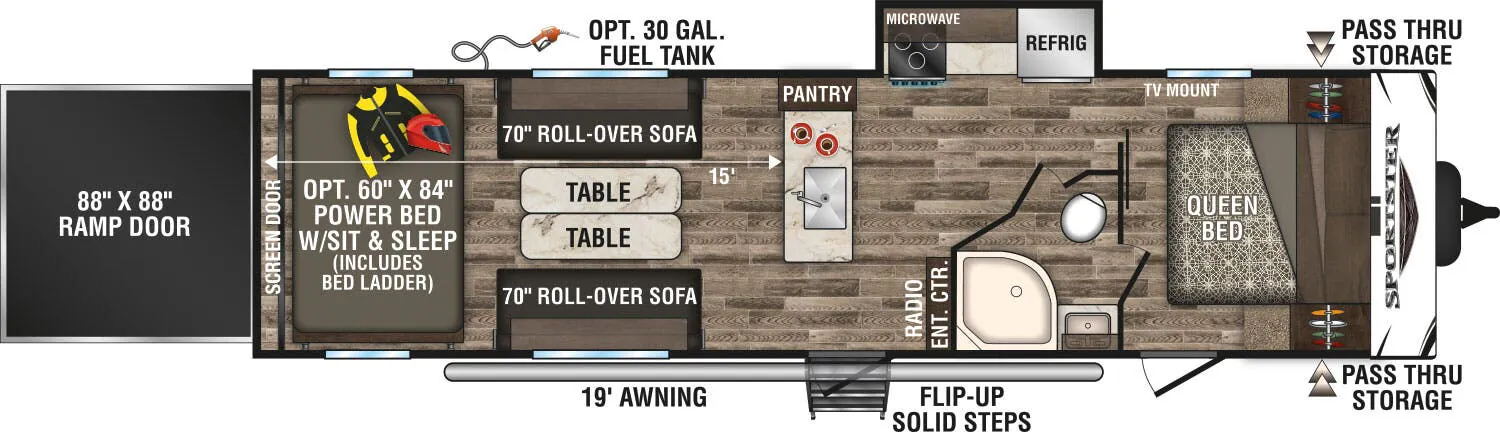 K-Z Sportster 301THR floor plan