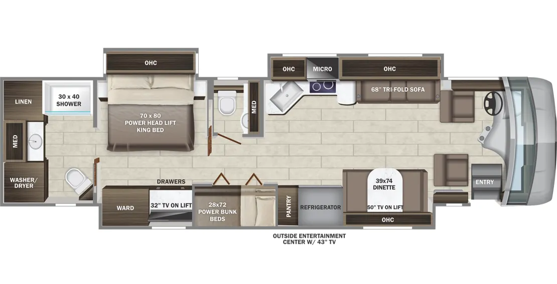 Entegra Coach Reatta 39BH floor plan
