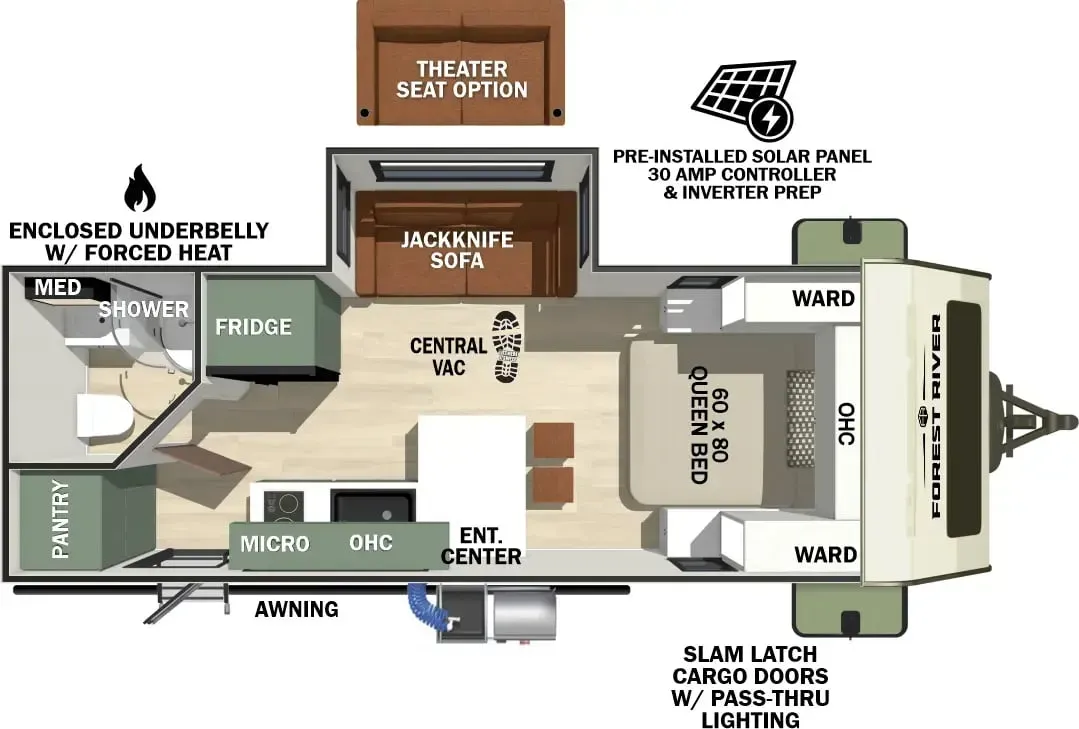 Forest River No Boundaries Beast Mode NB196 floor plan