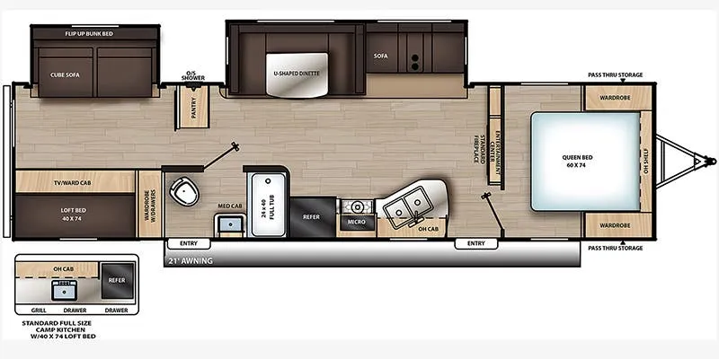 Forest River Aurora 32BDS floor plan