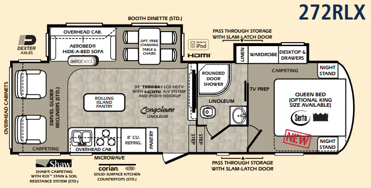 Forest River Wildcat eXtraLite 272RLX floor plan