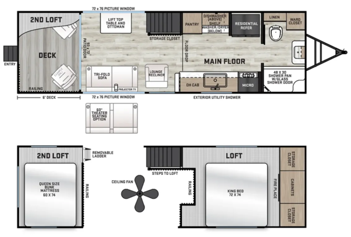 Forest River Aurora 18RD floor plan